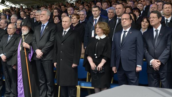 Predsednici na komemoraciji u Jerevanu - Sputnik Srbija