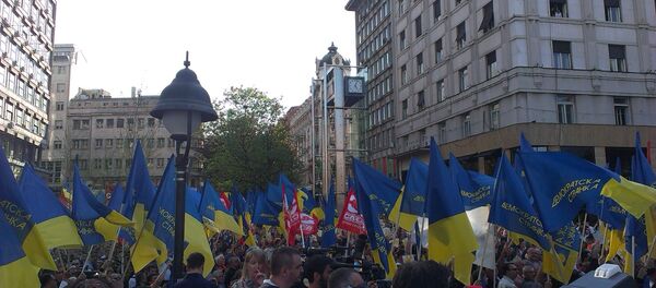 Протест Демократске странке Протест Демократске странке - Sputnik Србија