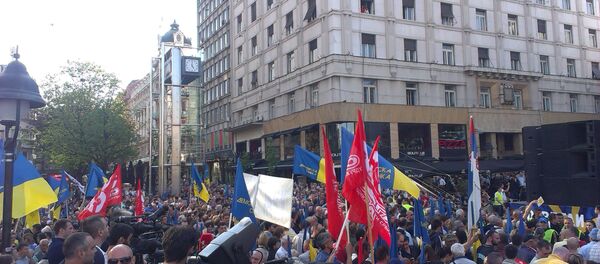 Protest Demokratske stranke - Sputnik Srbija