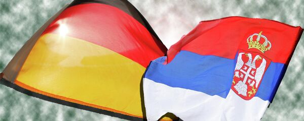 Zastave Nemačke i Srbije - Sputnik Srbija