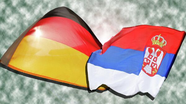 Zastave Nemačke i Srbije - Sputnik Srbija
