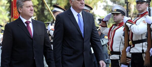 Predsednik Tomislav Nikolić  i makedonski predsednik Đorđe Ivanov - Sputnik Srbija