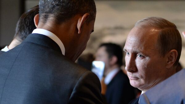 Predsednici Rusije i Amerike Vladimir Putin i Barak Obama - Sputnik Srbija