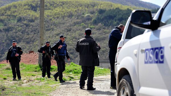 Makedonska policija u selu Gošince - Sputnik Srbija