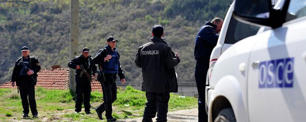 Makedonska policija u selu Gošince - Sputnik Srbija