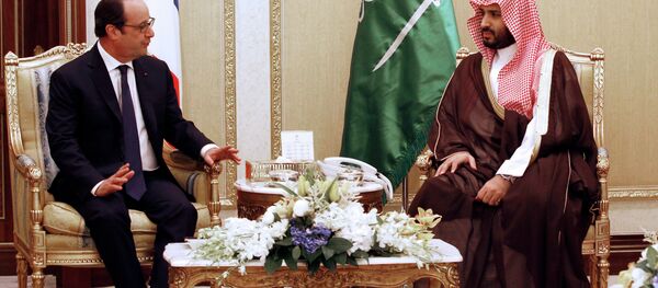 Франсоа Оланд и саудијски министар за одбрану, принц Мухамед бин Салман Франсоа Оланд и саудијски министар за одбрану, принц Мухамед бин Салман - Sputnik Србија