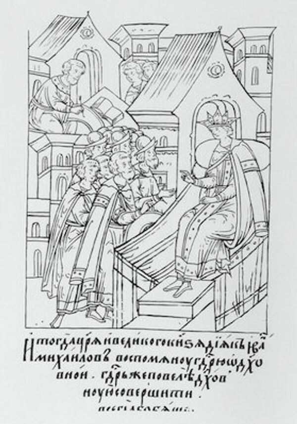 Иван Михаилович Висковатов (лево) и Иван Грозни (десно) - Sputnik Србија