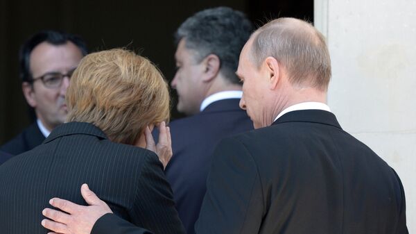 Putin, Merkelova, Oland i Porošenko doputovali u Minsk (ilustracija) - Sputnik Srbija