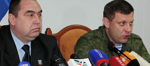 Александар Захарченко и Игор Плотницки Александар Захарченко и Игор Плотницки - Sputnik Србија