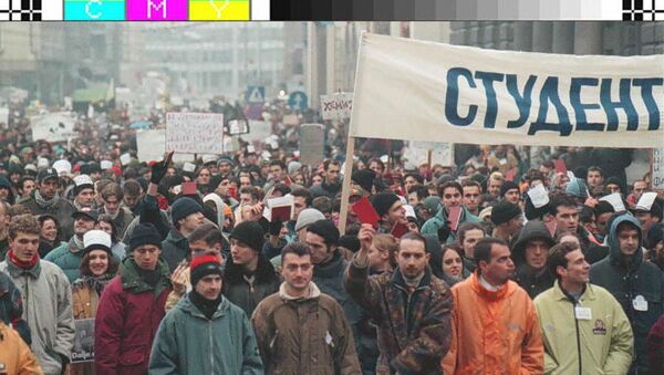 Studentski protest 1996. godine - Sputnik Srbija