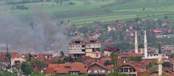 Kumanovo, dim iznad područja sukoba Kumanovo, dim iznad područja sukoba - Sputnik Srbija