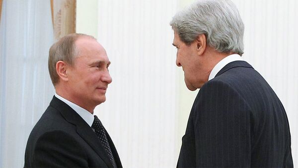 Vladimir Putin i Džon Keri - Sputnik Srbija