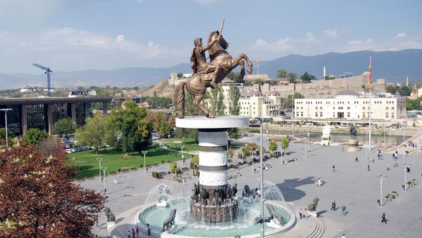 Spomenik Aleksandru Makedonskom u Skoplju - Sputnik Srbija