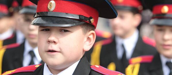 Церемонија примања у кадете питомaца Првог московског кадетског корпуса на Саборном тргу московског Кремља - Sputnik Србија