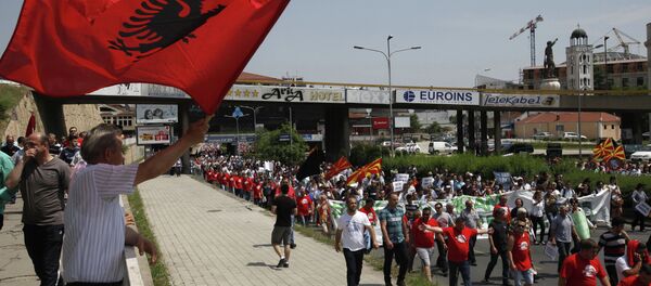 Митинг опозиције у Скопљу - Sputnik Србија