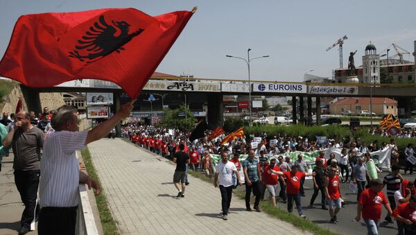Митинг опозиције у Скопљу - Sputnik Србија