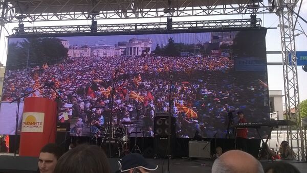 Miting opozicije u Skoplju - Sputnik Srbija