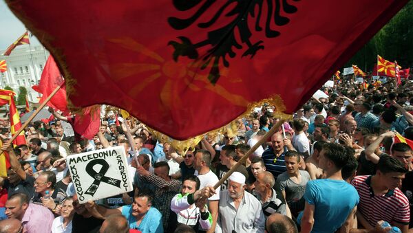 Skoplje, protest - Sputnik Srbija