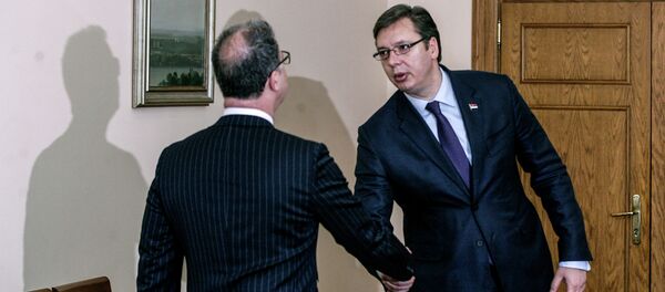 Serž Bramerc i Aleksandar Vučić Serž Bramerc i Aleksandar Vučić - Sputnik Srbija