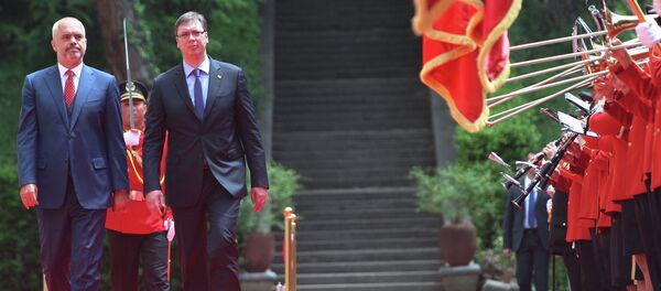 Edi Rama i Aleksandar Vučić u Tirani - Sputnik Srbija