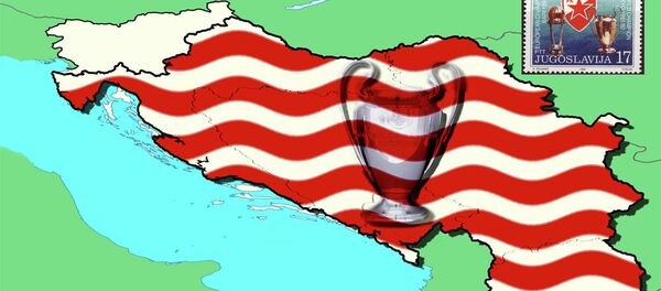 Границе СФРЈ у бојама Црвене звезде, без Словеније - Sputnik Србија
