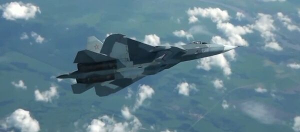 PAK-FA borbeni avion u letu PAK-FA borbeni avion u letu - Sputnik Srbija