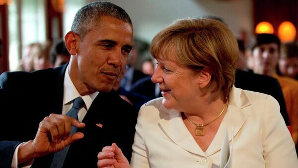 Barak Obama i Angela Merkel na Samitu G7 u Nemačkoj - Sputnik Srbija