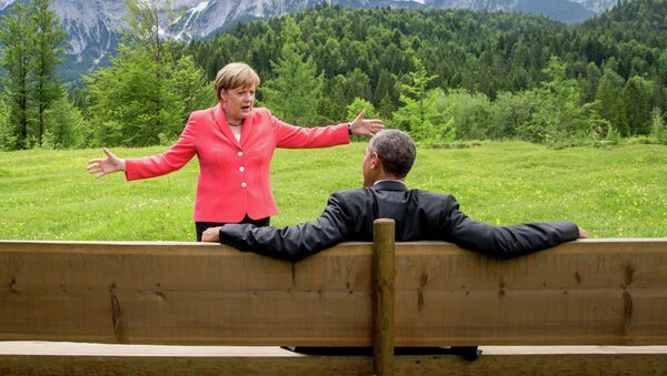 Barak Obama i Angela Merkel - Sputnik Srbija