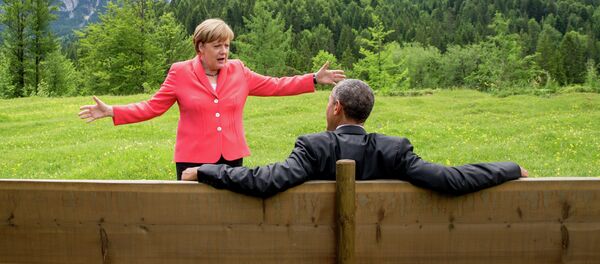 Барак Обама и Ангела Меркел Барак Обама и Ангела Меркел - Sputnik Србија