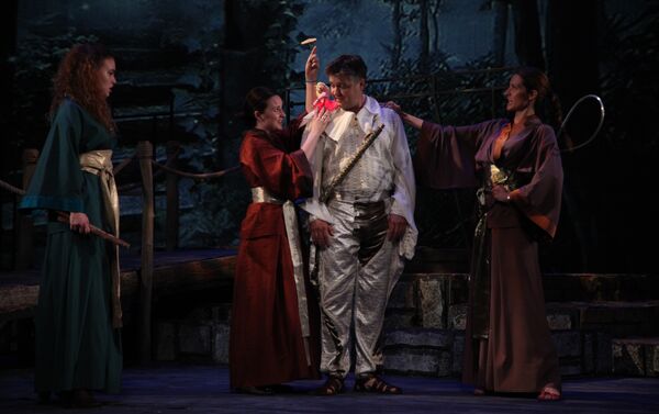 Сцена из опере „Чаробна Фрула“ Волфганга Амадеуса Моцарта, Народно позориште - Sputnik Србија