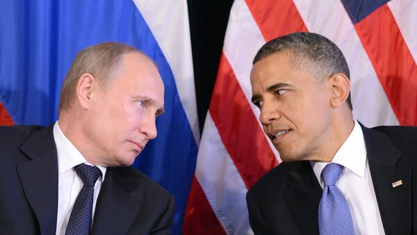 Барак Обама и Владимир Путин - Sputnik Србија