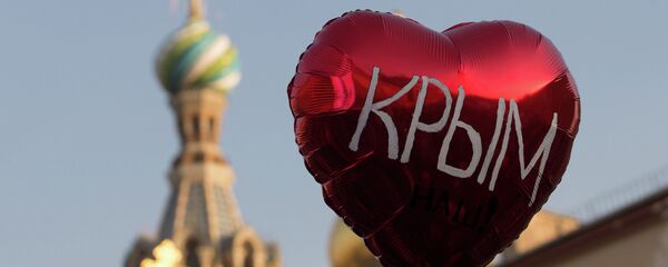 Обележавање годишњице уједињења Крима и Русије у Санкт Петербургу - Sputnik Србија