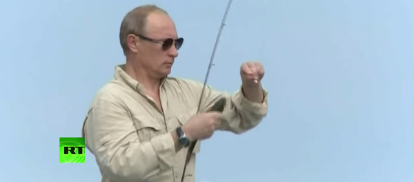 Владимир Путин на пецању - Sputnik Србија