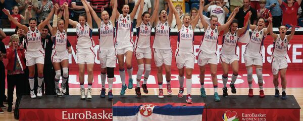 Srpske košarkašice na pobedničkom postolju - Sputnik Srbija