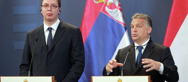 Александар Вучић и Виктор Орбан у Будимпешти, 1.07.2015 - Sputnik Србија