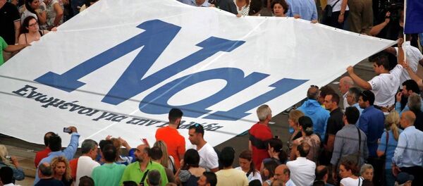 Протест у Грчкој уочи референдума - Sputnik Србија