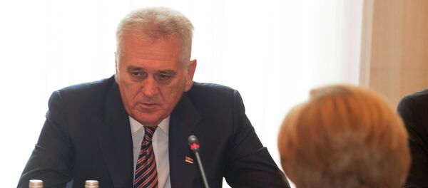 Председник Србије Томислав Николић са немачком канцеларком Ангелом Меркел током сусрета у Београду - Sputnik Србија