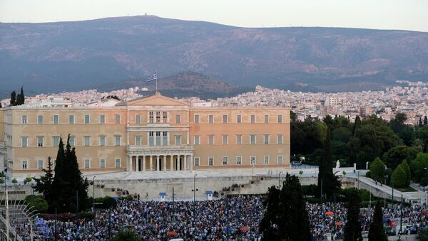 Антивладини протести у Атини, Грчка - Sputnik Србија
