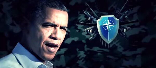 Председник САД Барак Обама и лого НАТО-а - Sputnik Србија