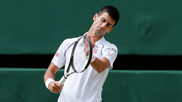 Novak Đoković u finalu Vimbldona protiv Rodžera Federera  - Sputnik Srbija