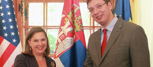 Премијер Србије Александар Вучић и помоћница америчког државног секретара за Европу и Евроазију Викторија Нуланд - Sputnik Србија