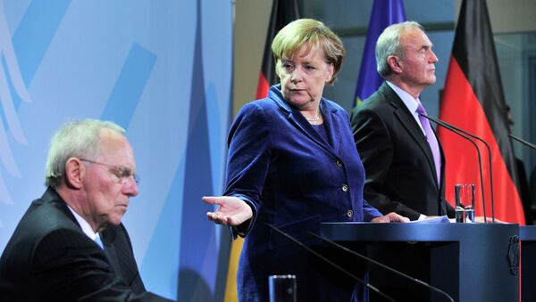 Nemačka kancelarka Angela Merkel i nemački ministar finansija Volfgang Šojble - Sputnik Srbija