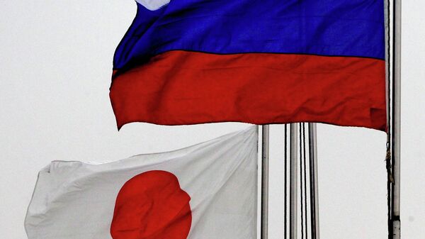 Zastava Japana i Rusije - Sputnik Srbija