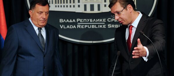 Milorad Dodik i Aleksandar Vučić Milorad Dodik i Aleksandar Vučić - Sputnik Srbija