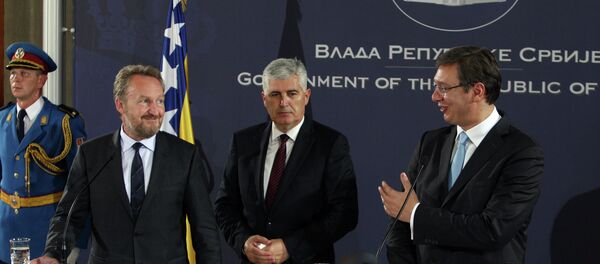Dragan Čović, Bakir Izetbegović i Aleksandar Vučić - Sputnik Srbija