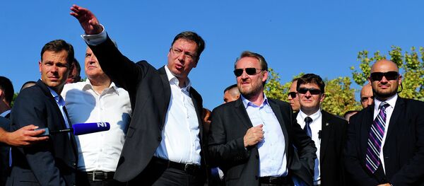 Александар Вучић, Бакир Изетбеговић, Синиша Мали на Калемегдану - Sputnik Србија