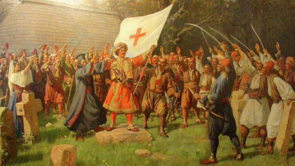 Паја Јовановић - Таковски устанак, уље на платну (1898) - Sputnik Србија