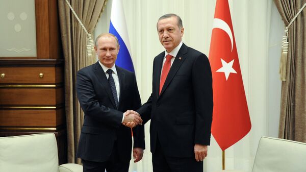 Владимир Путин и Реџеп Тајип Ердоган у Анкари 1. децембра 2014. - Sputnik Србија