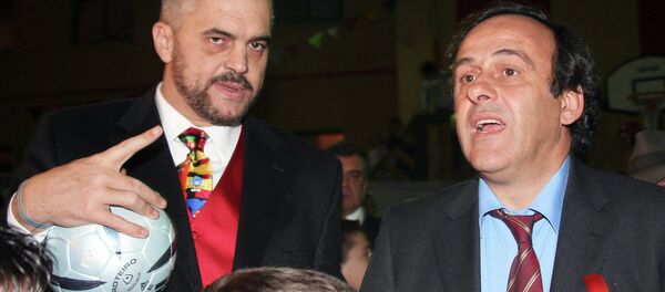 Еди Рама и Мишел Платини Еди Рама и Мишел Платини - Sputnik Србија