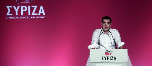 Алексис Ципрас говори на Централном комитету Сиризе Алексис Ципрас говори на Централном комитету Сиризе - Sputnik Србија